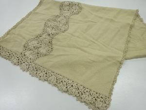 リボン刺繍花立涌模様ショール